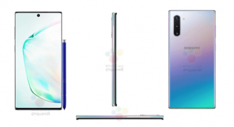 Официальные рендеры Samsung Galaxy Note 10