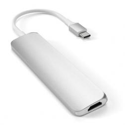 USB-C адаптер Satechi Type-C Slim Multiport Adapter V2, Silver