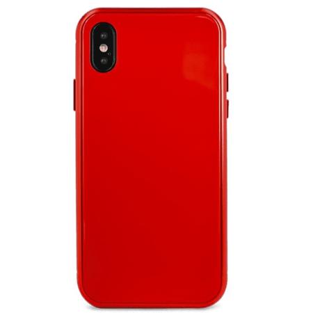 Чехол для iPhone X Magnet glass case (Красный) Чехол для iPhone X Magnet glass case (Красный)