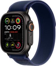 Apple Watch Ultra 2 (2024) 49mm Black Titanium Case with Blue Trail Loop (S/M)