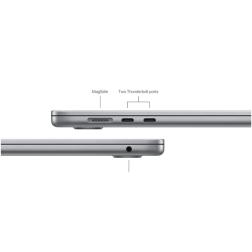 Ноутбук Apple MacBook Air 15 (M3, 8C CPU/10C GPU, 2024), 8 ГБ, 256 ГБ SSD, Space Gray (серый космос)