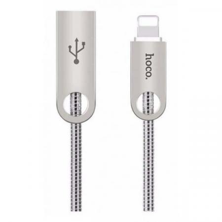 USB кабель Hoco U8 Zinc alloy metal charging cable Lightning (silver) USB кабель Hoco U8 Zinc alloy metal charging cable Lightning (silver)