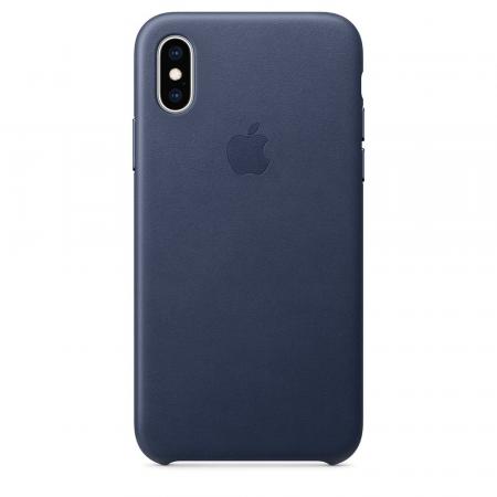 Кожанный чехол для iPhone XS Max, цвет темно-синий Кожанный чехол для iPhone XS Max, цвет темно-синий