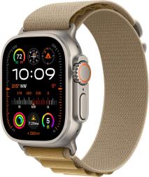 Apple Watch Ultra 2 (2024) 49mm Natural Titanium Case with Tan Alpine Loop Small